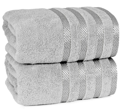 2 Pc ultrasoft and quick dry viscose bath sheet set | Eco-friendly and skin-friendly made of 100% Cotton | 2 bath sheets 90x180cm / 35x70inch-Towel Set-Weave Essentials-2x Jumbo Bath Sheet-White-Weave Essentials