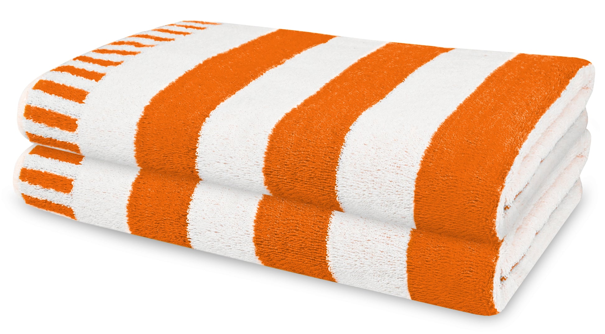 PACK OF 2: CABANA BEACH TOWELS WITH POCKET FLAP-Beach Towels-Weave Essentials-Orange-Weave Essentials