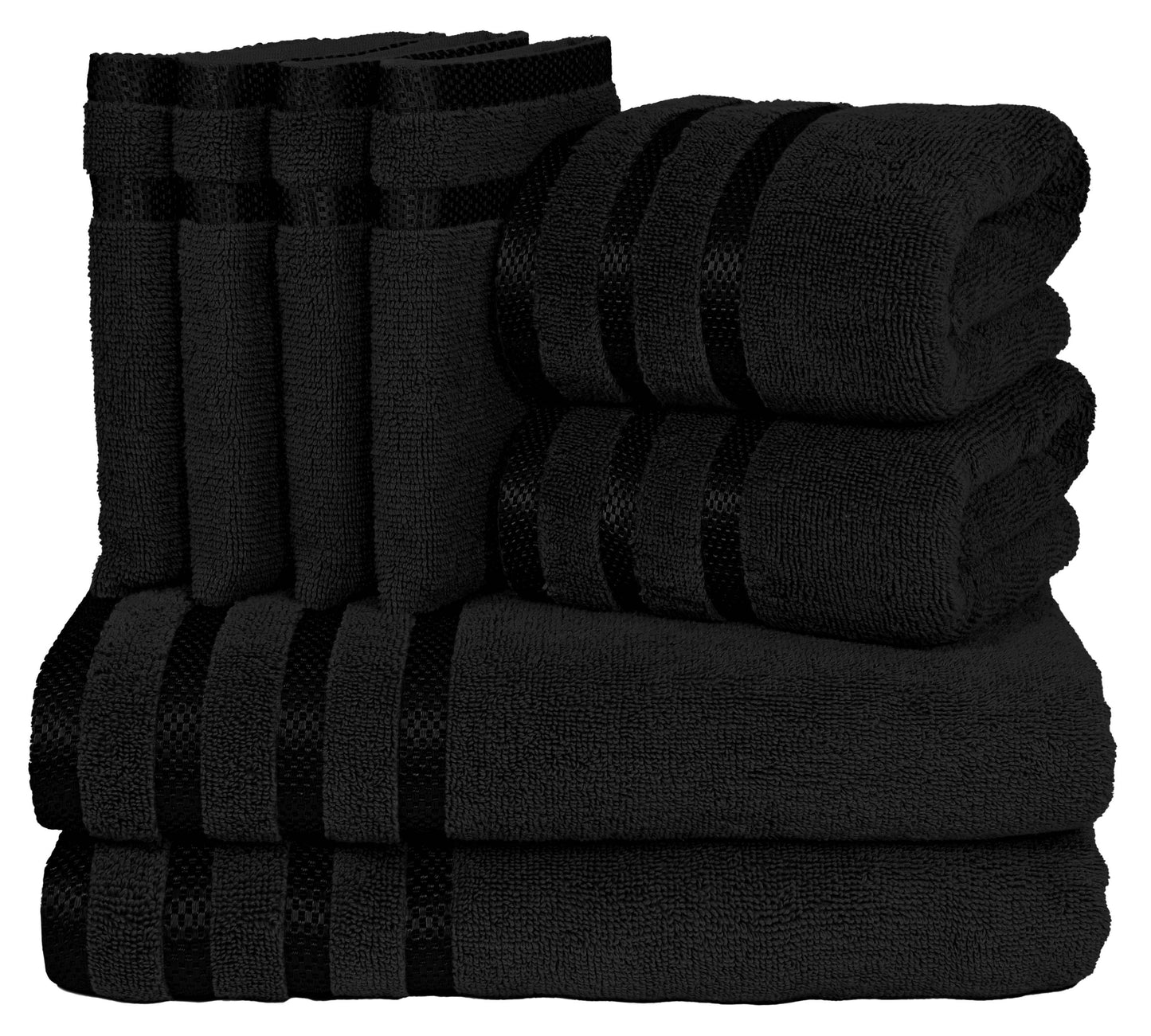 Living Fashions 8 Pack Towel Set – 2 Bathroom Towels, 2 Hand Towels, 4 Wash  Cloths Bathroom Set – Plush & Absorbent 100% Ring Spun Cotton Bath Sets –  Bath Towels, Hand Towels, Washcloths Bathroom Sets - Living Fashions