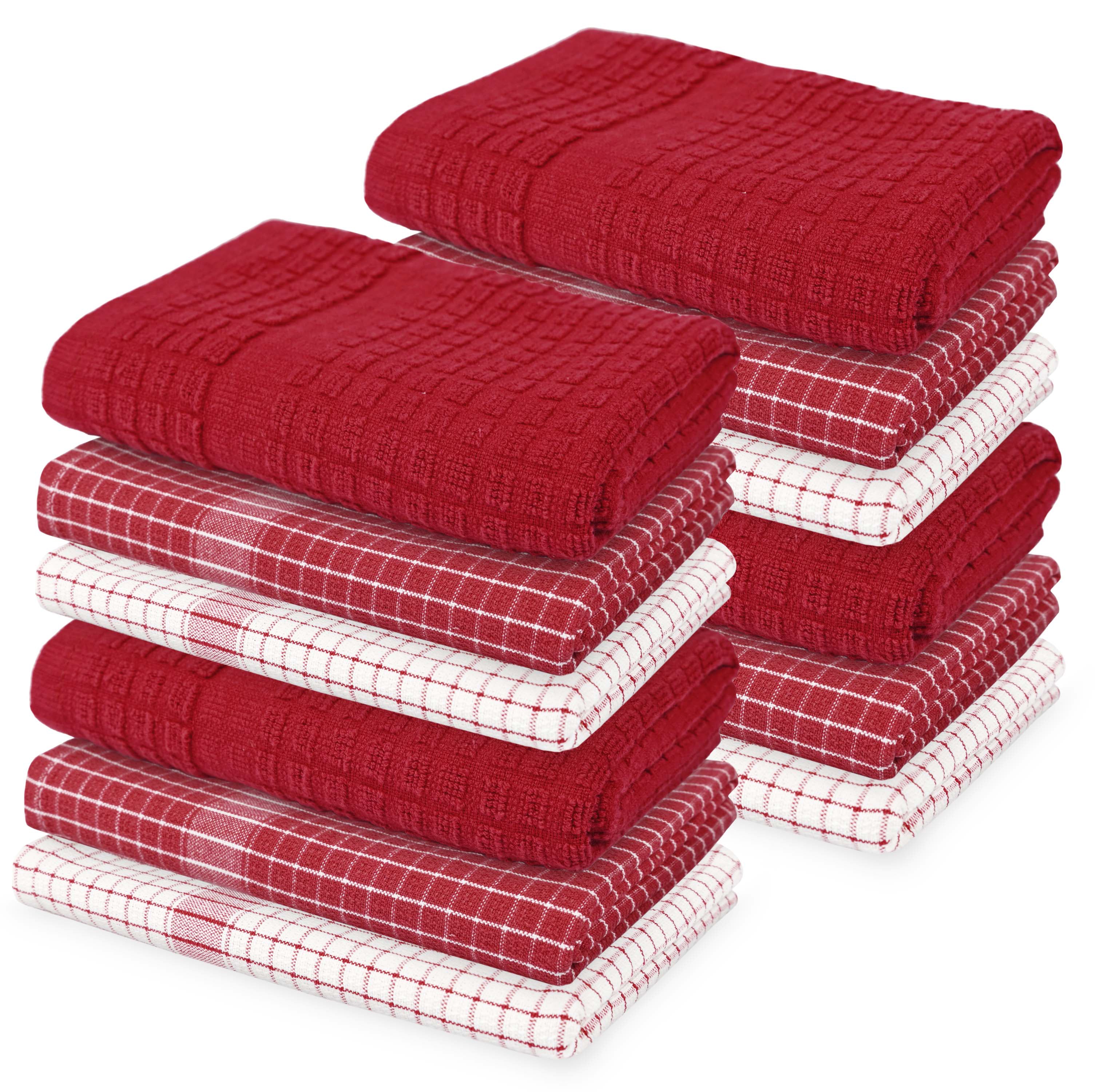 Red kitchen store hand towels