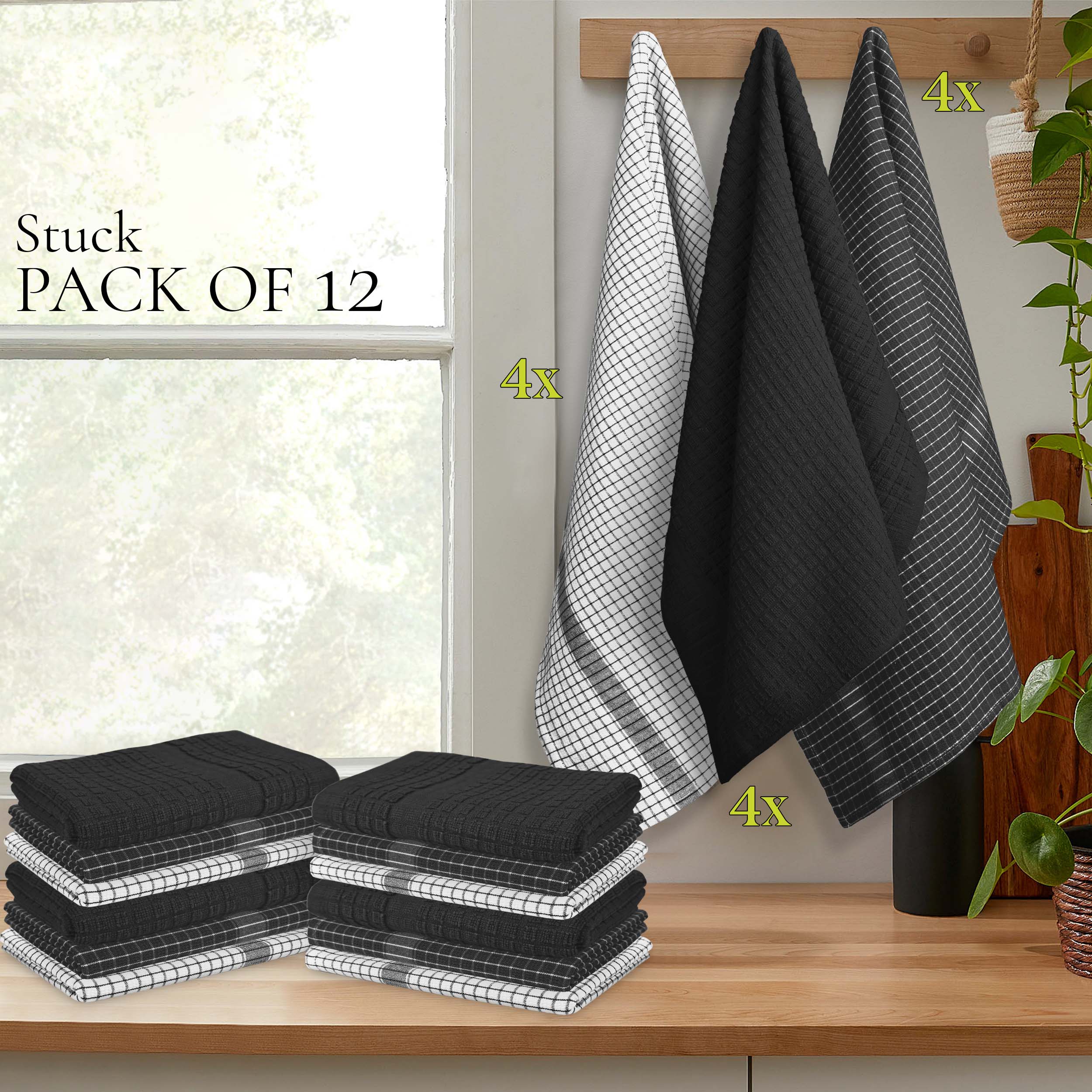 Black kitchen deals hand towels