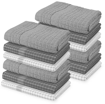  LANE LINEN Kitchen Towels Set - Pack of 6 Cotton Dish